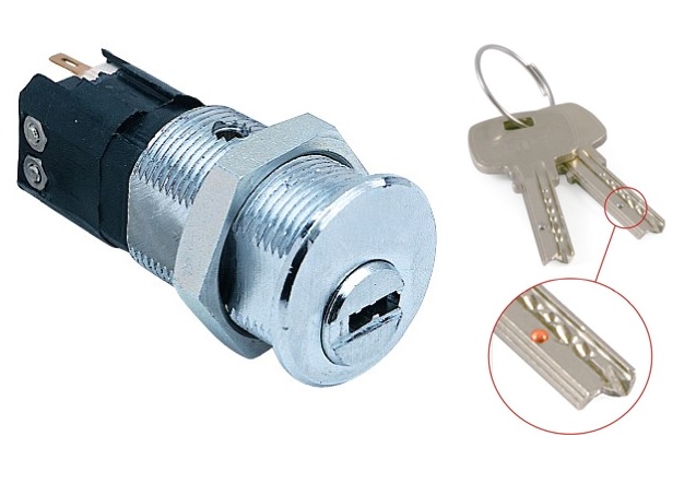 Cerradura de contacto eléctrico con llave incopiable Mini KID