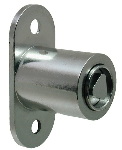 Cerradura de pulsador o presión con llave de triángulo