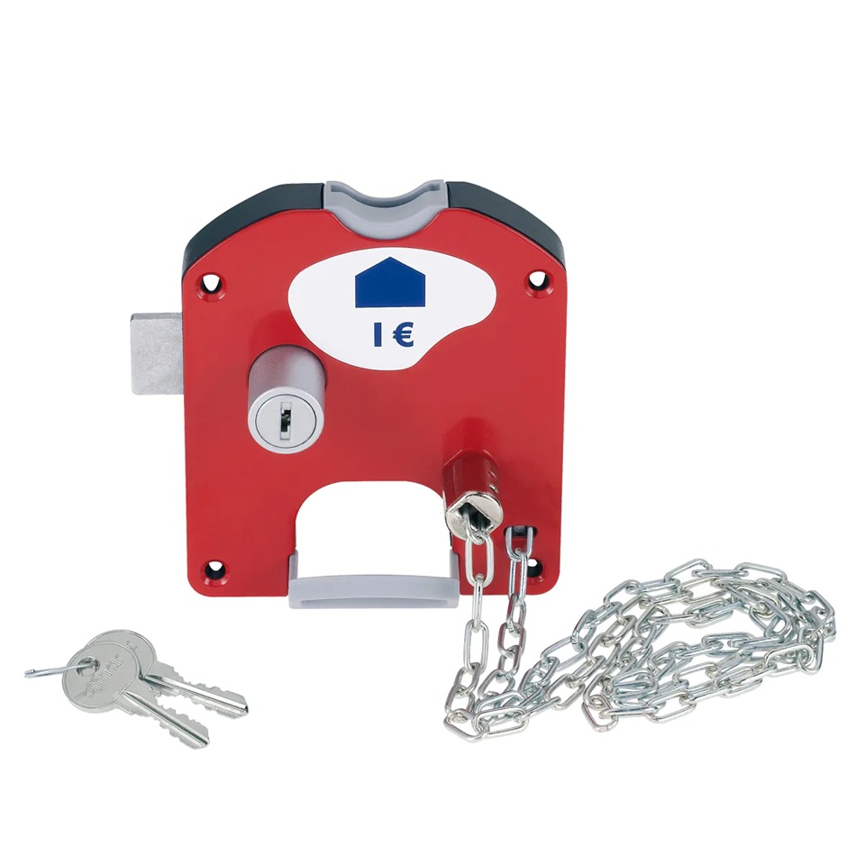 Cerradura de moneda con cadena para carro Ojmar